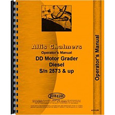 New Operators Manual Fits Allis Chalmers AC Motor Grader Model DD -  AFTERMARKET, RAP65542